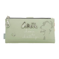 ANEKKE Carteira Grande Flexível RFID Alma Original Verde | Ref. 280.40749-906