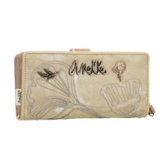 ANEKKE Carteira Grande RFID Memories Whispers 40829-901 Dourada | Ref. 280.40829-901