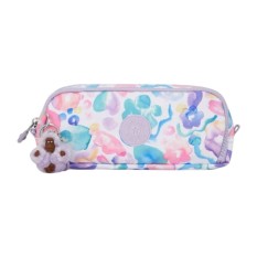 Estojo Escolar KIPLING Gitroy Aqua Flowers | Ref. 187.40KI35602FW