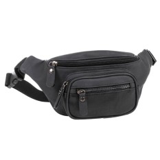 Bolsa de Cintura c/ Bolso Frontal MATTIES Canvas Preta | Ref. 132.4016720