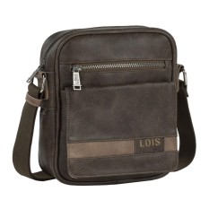 Bolsa de Tiracolo de Homem c/ Pala LOIS Grant Castanha | Ref. 237.31022102