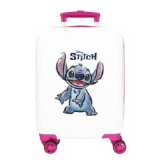 Mala de Cabine / Trolley 50cm 4R STITCH Adorable Branco/Fuchsia | Ref. 186.4041341