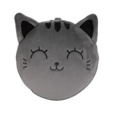 Almofada de Viagem Infantil c/ Tapa Olhos iTOTAL Gato Cinzento | Ref. 343.XL2529