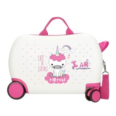 Mala de Viagem Infantil ABS 4R Easyjet ROLL ROAD I Am a Unicorn Branca | Ref. 186.4071043