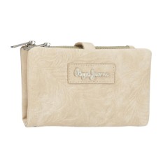 Carteira com Porta-Moedas Removível PEPE JEANS Jana Bege | Ref. 186.7148341
