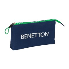 Estojo Escolar Triplo BENETTON Green Azul Marinho | Ref. 248.842513744