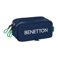 Estojo Escolar Triplo Big BENETTON Green Azul Marinho | Ref. 248.842513710