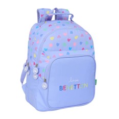 Mochila Escolar Adap. 42Cm 2C BENETTON Lila Roxo Lilás | Ref. 248.612551773