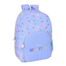 Mochila Escolar Adap. 46Cm BENETTON Lila Roxo Lilás | Ref. 248.612551876