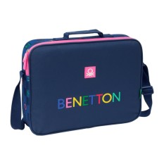 Pasta Extra-Escolar BENETTON Damero Azul Marinho | Ref. 248.612550385