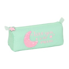 Estojo Escolar Rectangular Reciclado BLACKFIT8 Moon Verde Menta | Ref. 248.842340742