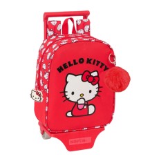 Mochila de Criança 27Cm c/ Carro HELLO KITTY Iconic Vermelha | Ref. 248.612516280