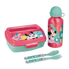 Conj. Garrafa e Sanduicheira + Talheres MINNIE Naive Multicolor | Ref. 248.74463