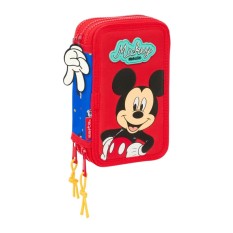 Estojo Escolar Triplo 37 Peças MICKEY Good Day Azul | Ref.248.412514857