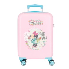 Mala de Cabine / Trolley 50cm 4R MINNIE Florals Rosa | Ref. 186.2411321