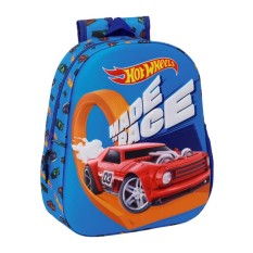 Mochila de Criança 27Cm HOT WHEELS 3D Azul | Ref. 248.622475890