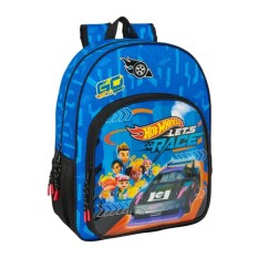 Mochila Escolar Adap. 42Cm HOT WHEELS Let's Race Azul | Ref. 248.612538180