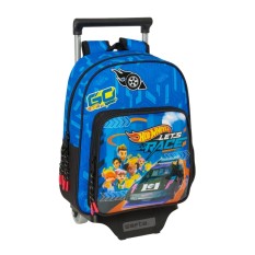 Mochila Infantil Adap. 33Cm c/ Carro HOT WHEELS Let's Race Azul | Ref. 248.612538020