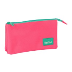 Estojo Escolar Triplo NAIT NAIT Rosa Fluor | Ref. 248.103817