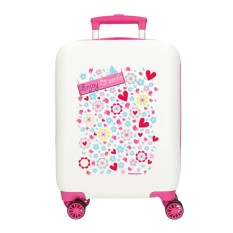 Mala de Cabine / Trolley 50cm 4R MOVOM Enjoy and Smile Rosa | Ref. 186.3721364