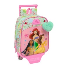 Mochila de Criança 27Cm c/ Carro PRINCESAS Bloom Verde Menta | Ref. 248.612580280
