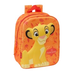 Mochila de Criança 27Cm REI LEÃO 3D Laranja | Ref. 248.622459011