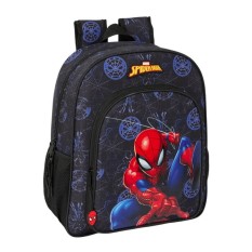Mochila Escolar Júnior Adap. 38Cm SPIDER-MAN Attack Preta | Ref. 248.612538640