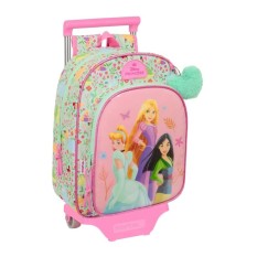 Mochila Infantil 34Cm c/ Carro PRINCESAS Bloom Verde Menta | Ref. 248.612580020