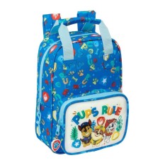 Mochila Infantil com Alças 28Cm PAW PATROL Pups Rule Azul | Ref. 248.612356765