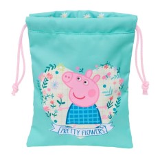 Saco Mochila Pequeno PEPPA PIG Pretty Flowers Turquesa | Ref. 248.812390237