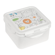 Caixa para Lanche Pré-Escolar SAFTA “Zoo” Branca | Ref. 248.342491916