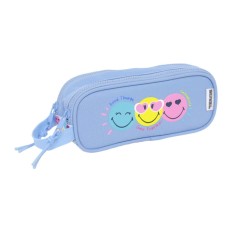 Estojo Escolar Duplo Reciclado SMILEY WORLD Joyful Azul | Ref. 248.812481513