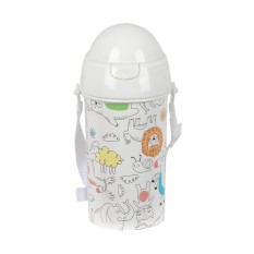 Garrafa 500ml Abertura Aut. c/ Palhinha SAFTA “Zoo" Branca | Ref. 248.342491899