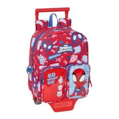 Mochila de Criança 27Cm c/ Carro SPIDEY Rescue Vermelho/Azul | Ref. 248.642532280