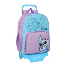 Mochila Escolar Adap. 42Cm c/ Carro STITCH Sweet Lilás | Ref. 248.612417313