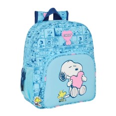 Mochila Escolar Júnior Adap. 38Cm SNOOPY Love Azul | Ref. 248.612539640