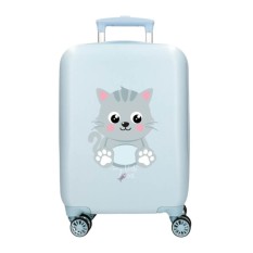 Mala de Cabine 50cm 4R ROLL ROAD Happy Pets my Litte Cat Azul | Ref. 186.4991344
