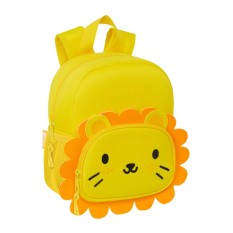 Mochila Pré-Escolar 25Cm Neopreno SAFTA “Leão” Amarela | Ref. 248.622501333