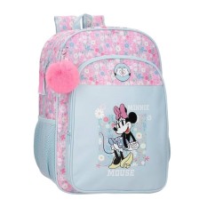 Mochila Escolar Adap. 40Cm MINNIE Happy Azul Claro | Ref. 186.49223D2