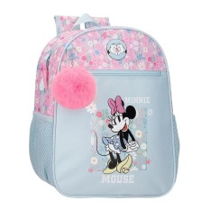 Mochila Pré-Escolar Adap. 33Cm MINNIE Happy Azul Claro | Ref. 186.49222D2