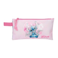 Estojo Escolar Rectangular STITCH Heart Rosa | Ref. 186.4984042