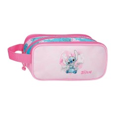 Estojo Escolar Triplo STITCH Heart Rosa | Ref. 186.4984742