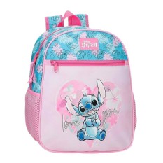 Mochila Pré-Escolar Adap. 33Cm STITCH Heart Rosa | Ref. 186.49822D2