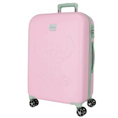 Mala Viagem / Trolley Médio 65cm 4R STITCH Traveling With Stitch Malva | Ref. 186.5449221