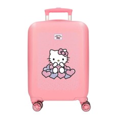 Mala de Cabine / Trolley 50cm 4R HELLO KITTY Heart & Dots Rosa | Ref. 186.2031341