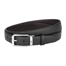 Cinto MONTBLANC Fivela Trapézio Reversível 30mm Preto/Castanho | Ref. 238.128759