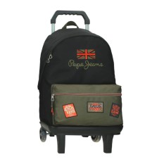 Mochila Escolar Adap. 44Cm c/ Carro PEPE JEANS Ponder Caqui | Ref. 186.68923T1