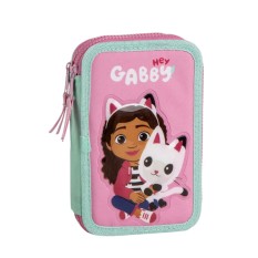 Estojo Escolar Duplo c/ Acessórios GABBY’S 2700001706 Rosa | Ref. 299.2700001706