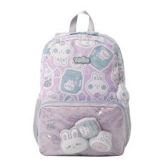 Mochila Infantil 6 e 7 Anos M Kawi TOTTO 4QX Lilás | Ref. 330.MJ04KAW002104QXM