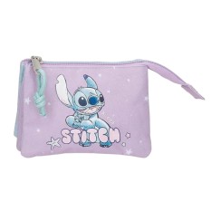 Bolsa Porta-Moedas Triplo STITCH Lovely Lilás | Ref. 186.3168341